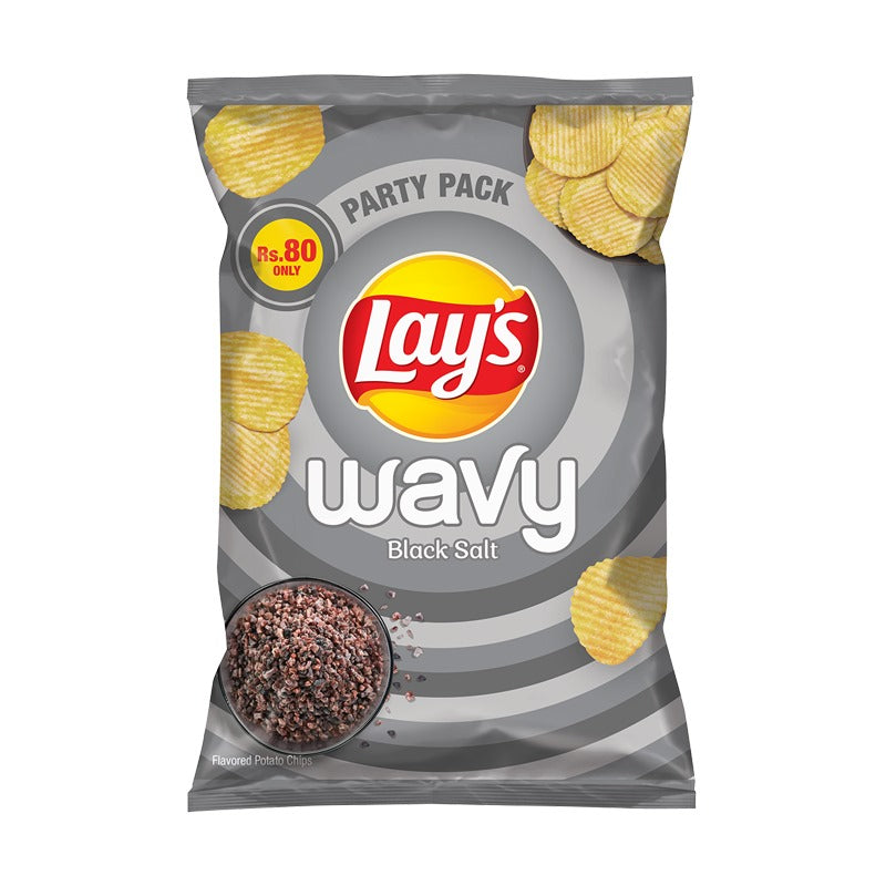 Lays Wavy Black Salt Rs 80