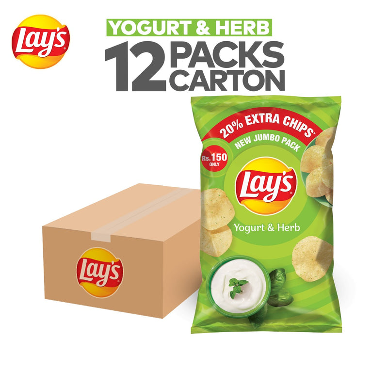 Lays Yougurt & Herb Chips Rs 150 Carton Pack