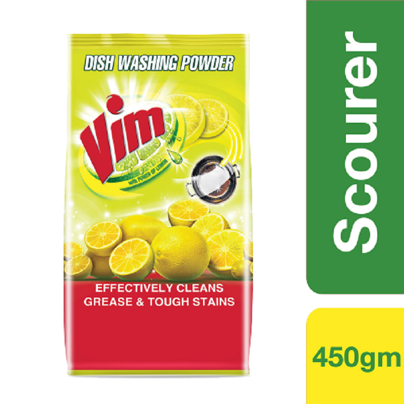 Vim Dishwashing Powder With Power Of Lemon 450 gm