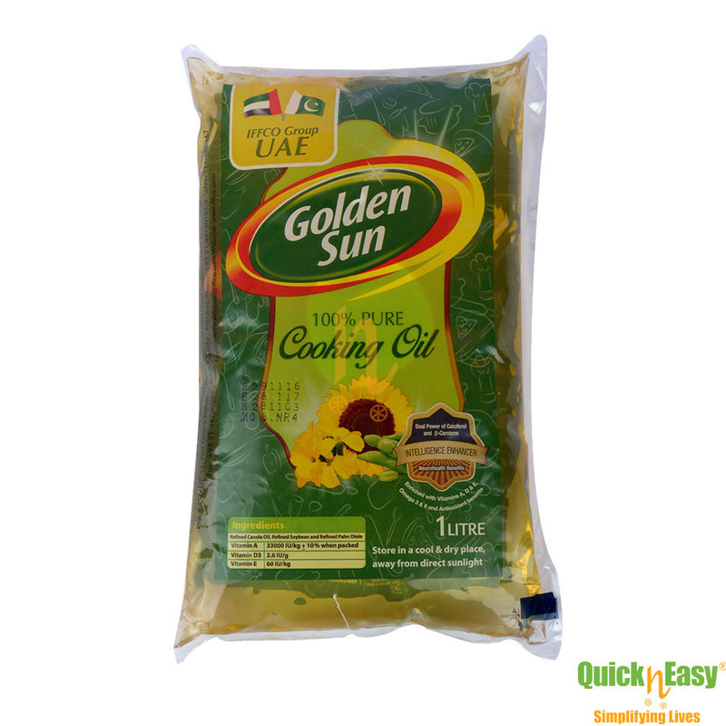 Golden Sun Cooking Oil Single Pouch 1 Litre