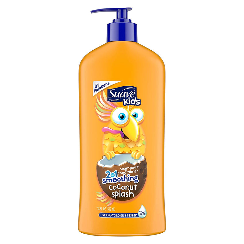 Suave Kids 2-in-1 Smoothing Coconut Splash Shampoo + Conditioner, 532ml